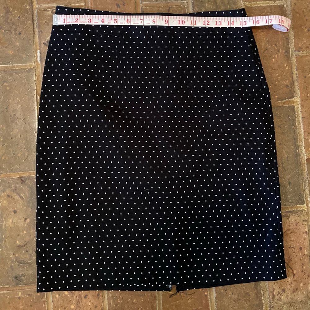 Rafaella Black Polka Dot Mini Pencil Skirt - Picture 2 of 6